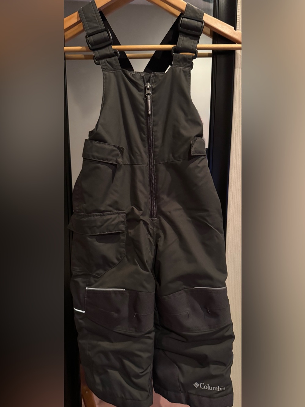 Columbia Kids Charcoal Snow Bib One-Piece